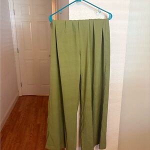 SHEIN Sage Green Wide Leg Pants